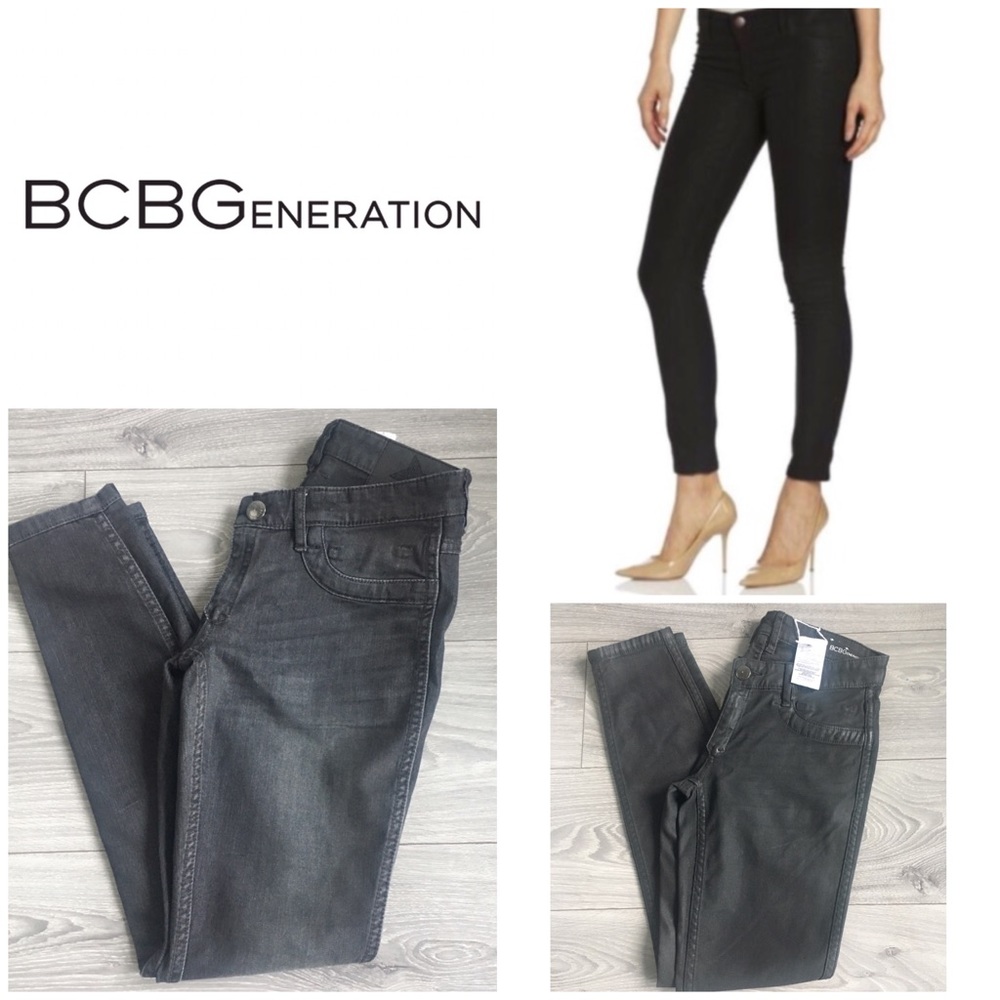 BCBGeneration Jasper Skinny Reversible Black Jeans